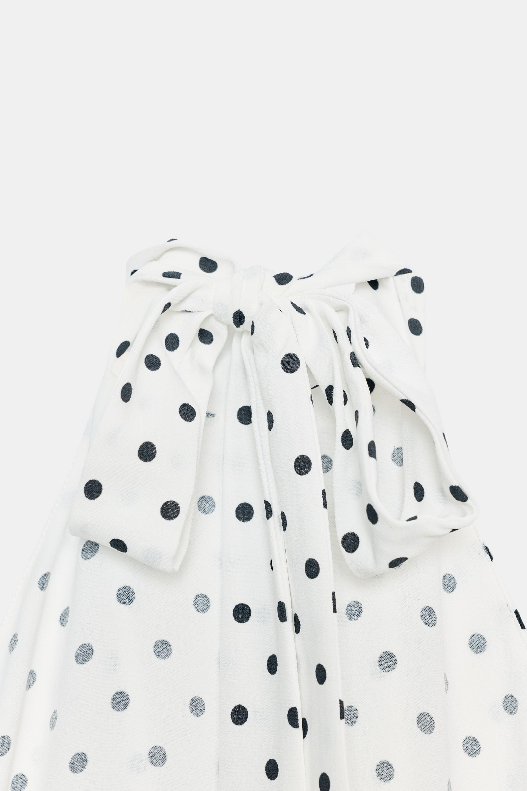 POLKA DOT HALTER DRESS